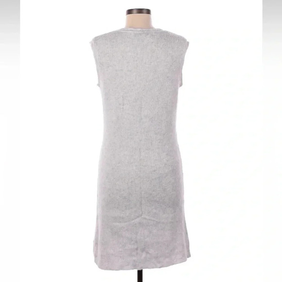 Cupcakes & Cashmere | Dedrick Grey Lace Up Ribbed Dress Size M Medium - Picture 3 of 3